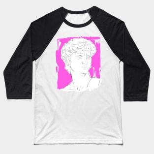 Denizko Art Statue Head Pink Baseball T-Shirt